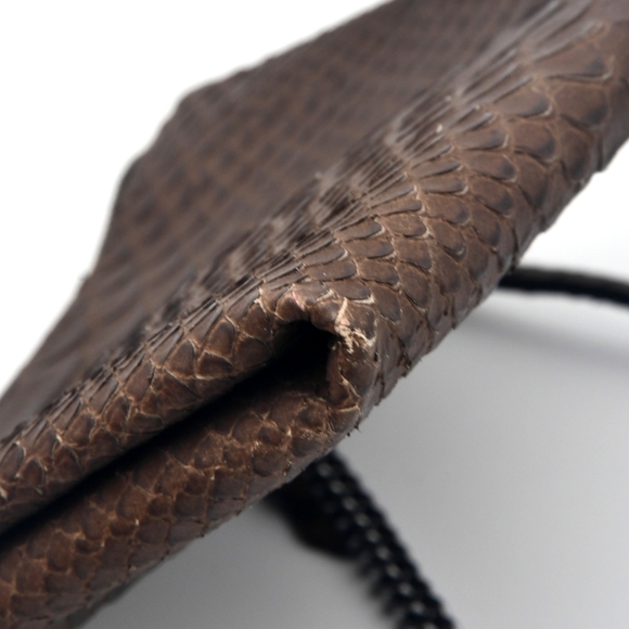 Coach Snake Embossed Double Zip Chain Crossbody Handbag - Picture 11 of 11